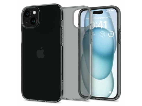Spigen Crystal Flex, Omslag, Apple, iPhone 15 Plus, 17 cm (6.7"), Grå