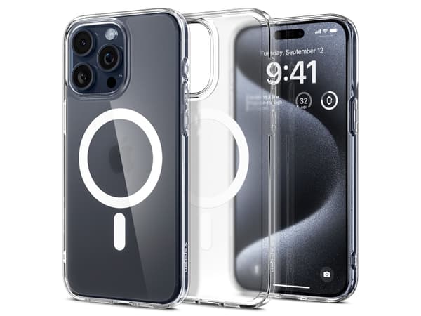 Spigen Ultra Hybrid MagFit - Baksidesskydd för mobiltelefon - MagSafe-kompatibilitet - polykarbonat, termoplastisk polyuretan (TPU) - frostklar - för