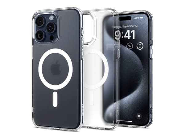 Spigen Ultra Hybrid MagFit - Baksidesskydd för mobiltelefon - MagSafe-kompatibilitet - polykarbonat, termoplastisk polyuretan (TPU) - frostklar - för