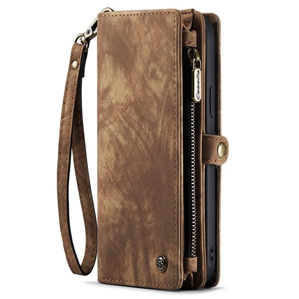 CASEME iPhone 15 Pro 2-in-1 Lompakon Puhelimen Kuori - Ruskea