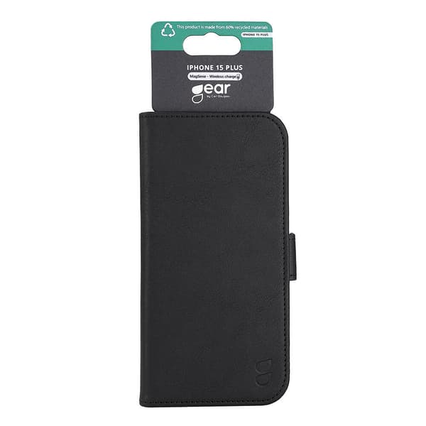 Gear Mobilfodral 3 Kortfack Magseries Svart - iPhone 15 Plus