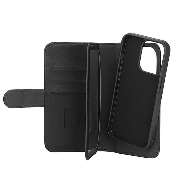 Gear Mobile-kotelo 2-in-1 7 Card MagSeries Musta iPhone 15 Prolle
