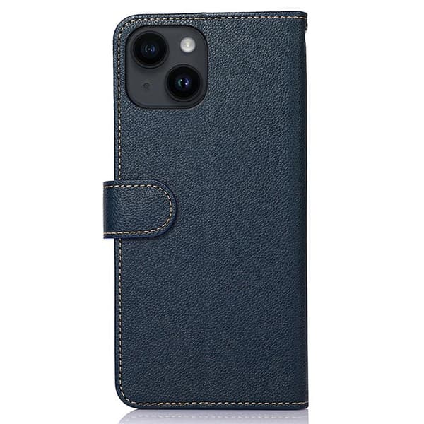 KHAZNEH telefoncover til iPhone 15 - blå/brun