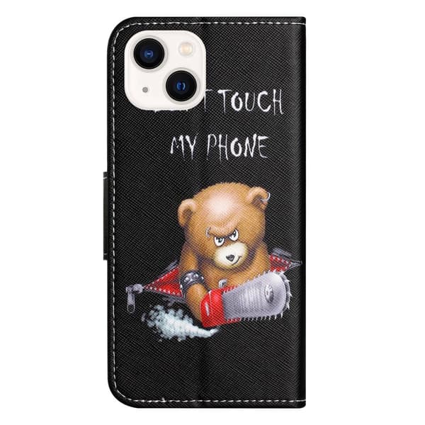 För iPhone 15 Plus Plånbok Fodral Skal Skydd - Bear