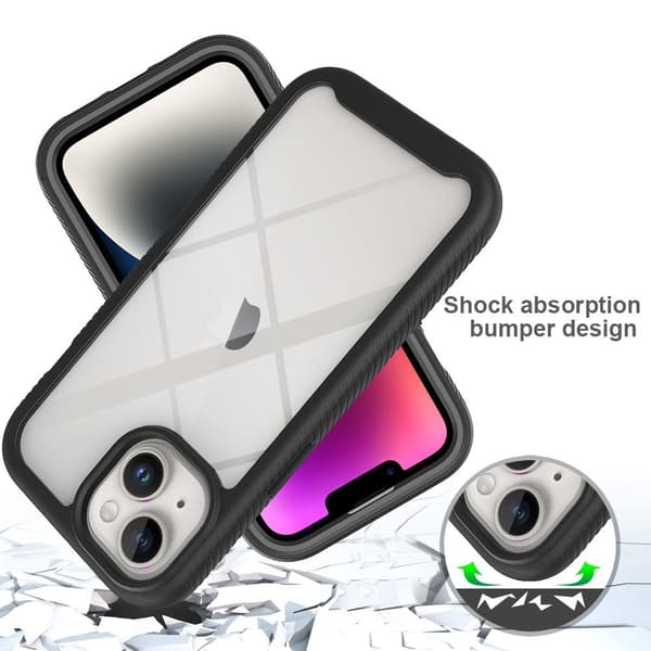 Til iPhone 15 Full Protection Deksel 3-i-1 med Skjermbeskytter