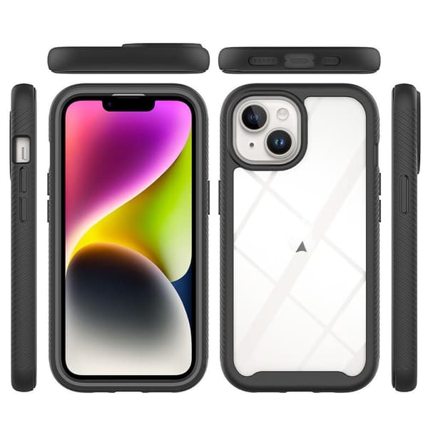 Til iPhone 15 Full Protection Deksel 3-i-1 med Skjermbeskytter