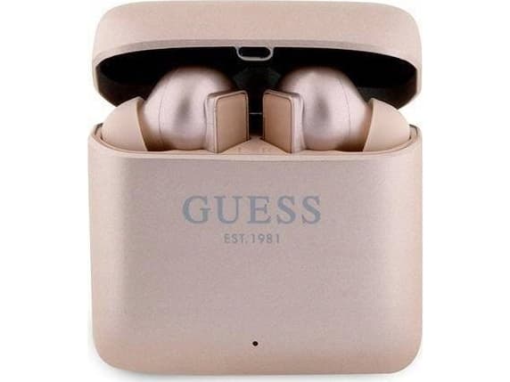 Guess Bluetooth-hörlurar GUTWSSU20ALEGP TWS + dockningsstation rosa guld/rosaguld Tryckt logotyp