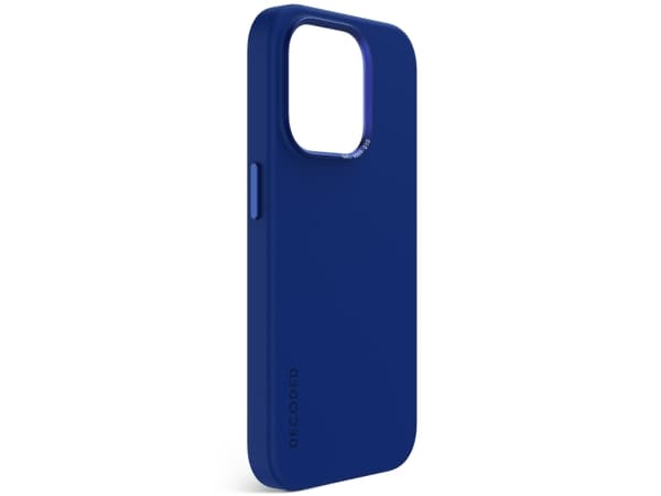 Decoded - silikoninen suojakotelo iPhone 15 Pro Max -puhelimelle, joka on yhteensopiva MagSafen kanssa (galaktinen sininen)