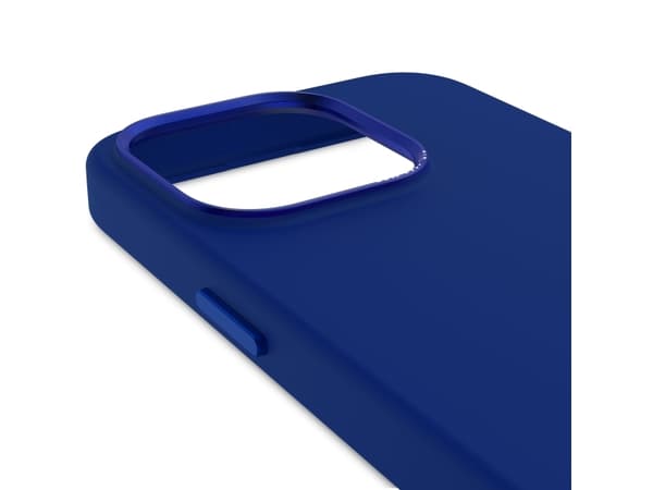 Decoded - silikoninen suojakotelo iPhone 15 Pro Max -puhelimelle, joka on yhteensopiva MagSafen kanssa (galaktinen sininen)