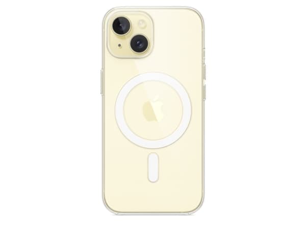 Apple - Baksidesskydd för mobiltelefon - MagSafe-kompatibilitet - polykarbonat - klar - för iPhone 15