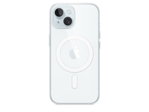 Apple - Baksidesskydd för mobiltelefon - MagSafe-kompatibilitet - polykarbonat - klar - för iPhone 15