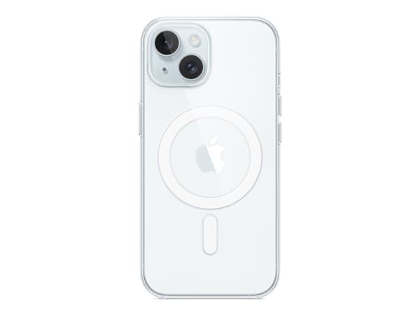 Apple - Baksidesskydd för mobiltelefon - MagSafe-kompatibilitet - polykarbonat - klar - för iPhone 15