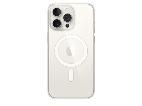 Apple - Baksidesskydd för mobiltelefon - MagSafe-kompatibilitet - polykarbonat - klar - för iPhone 15 Pro Max