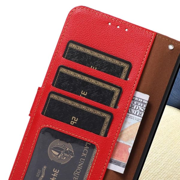 KHAZNEH telefoncover til iPhone 15 Plus - rød/sort