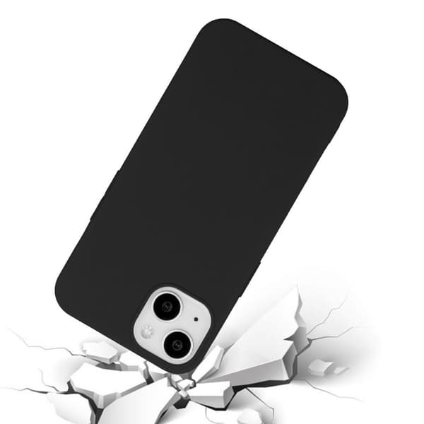 For iPhone 15 Plus Slim Fit TPU Phone Case Soft back Cover - Black