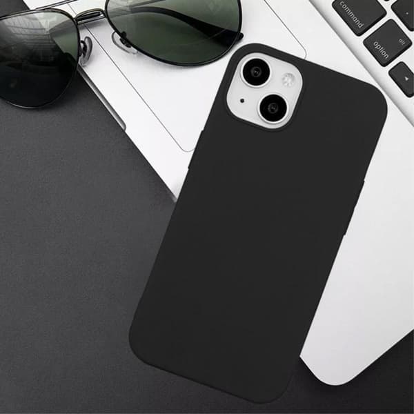 For iPhone 15 Plus Slim Fit TPU Phone Case Soft back Cover - Black