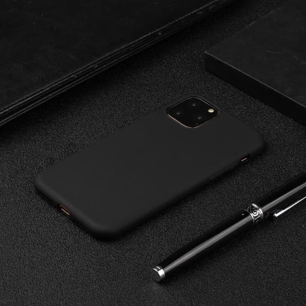 For iPhone 15 Pro Slim Fit TPU Phone Case Soft back Cover - Black