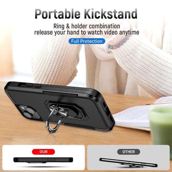 Til iPhone 15 Plus PC+TPU Stødsikker Cover Telefonetui