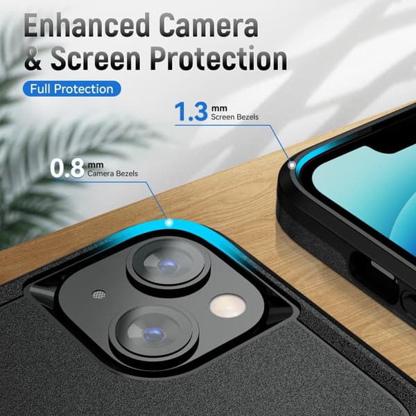 Til iPhone 15 Plus PC+TPU Stødsikker Cover Telefonetui