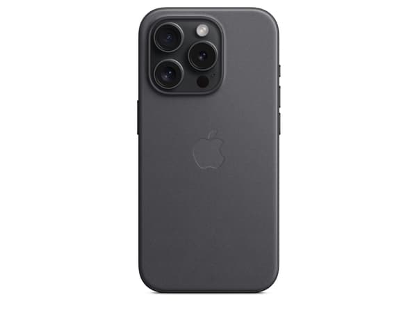 Apple - Baksidesskydd för mobiltelefon - MagSafe-kompatibilitet - FineWoven - svart - för iPhone 15 Pro