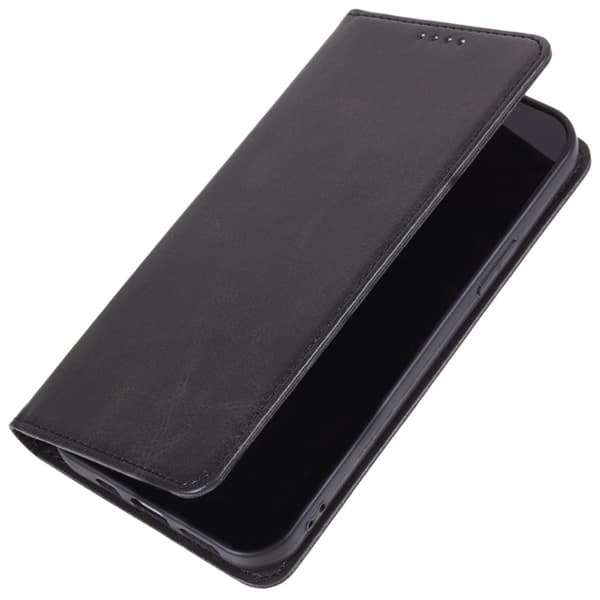 Wallet Stand Telefontaske til iPhone 15 Cell Cell Cover - Sort
