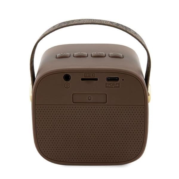 Guess Bluetooth Högtalare Mini Läder Script Logo - Brun