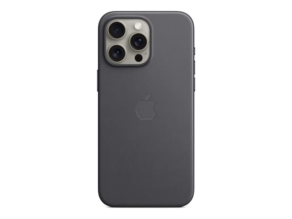 Apple - Baksidedeksel for mobiltelefon - MagSafe-samsvar - FineWoven - svart - for iPhone 15 Pro Max