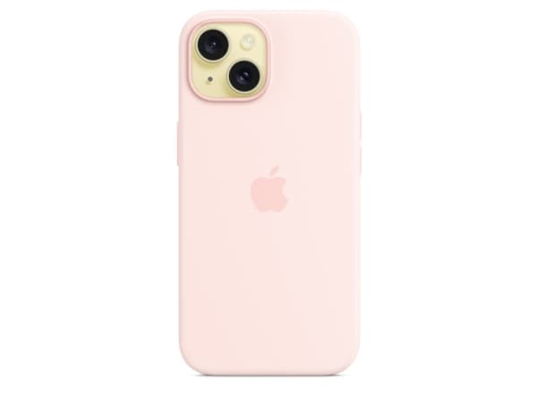 Apple - Baksidesskydd för mobiltelefon - MagSafe-kompatibilitet - silikon - Light Pink - för iPhone 15