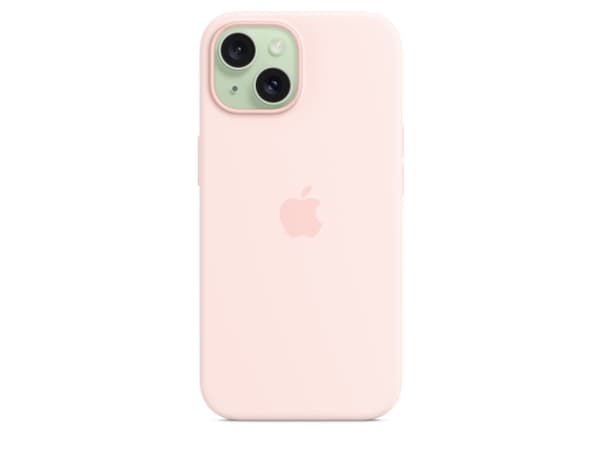 Apple - Baksidesskydd för mobiltelefon - MagSafe-kompatibilitet - silikon - Light Pink - för iPhone 15