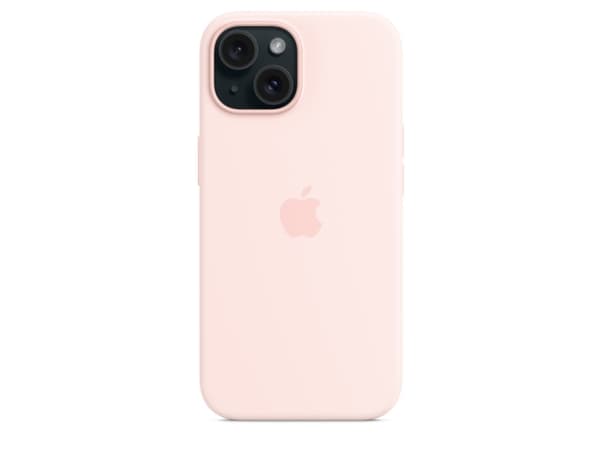 Apple - Baksidesskydd för mobiltelefon - MagSafe-kompatibilitet - silikon - Light Pink - för iPhone 15