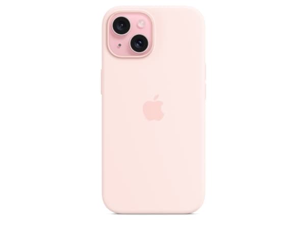 Apple - Baksidesskydd för mobiltelefon - MagSafe-kompatibilitet - silikon - Light Pink - för iPhone 15