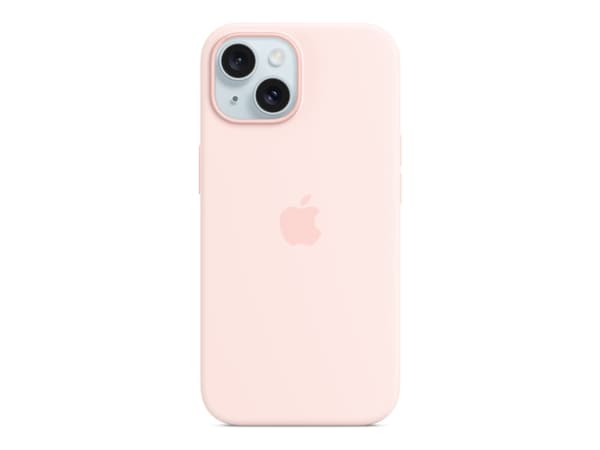 Apple - Baksidesskydd för mobiltelefon - MagSafe-kompatibilitet - silikon - Light Pink - för iPhone 15
