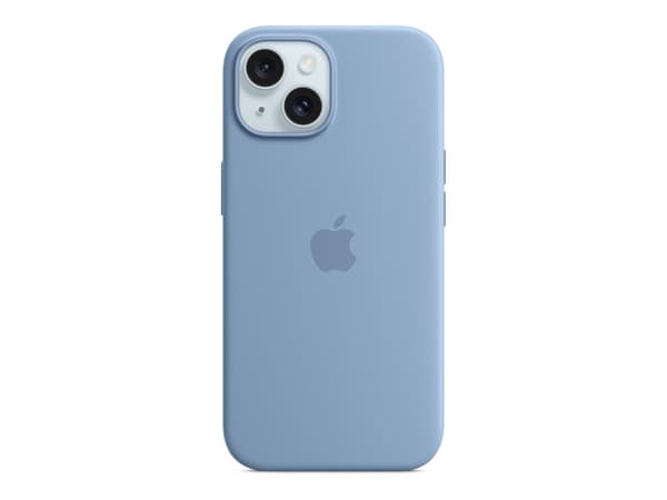 Apple - Baksidedeksel for mobiltelefon - MagSafe-samsvar - silikon - vinterblå - for iPhone 15