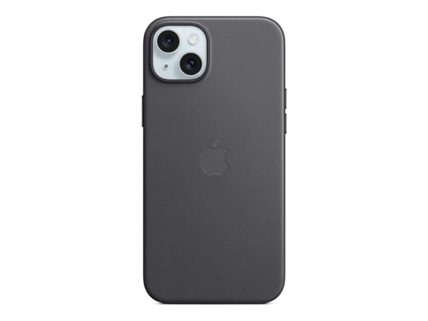 Apple - Baksidesskydd för mobiltelefon - MagSafe-kompatibilitet - FineWoven - svart - för iPhone 15 Plus