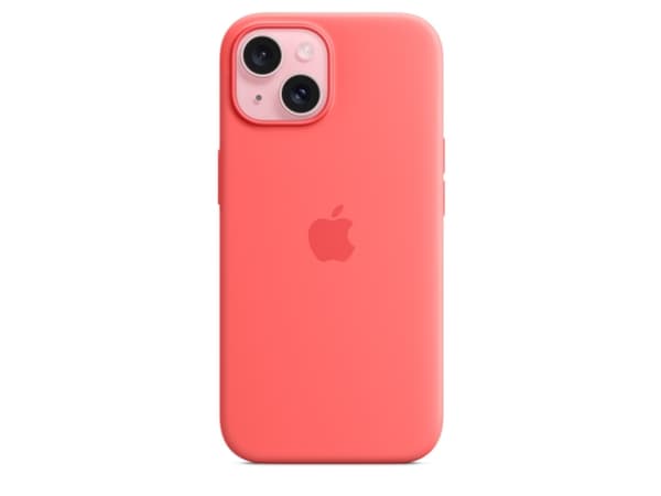 Apple - Baksidedeksel for mobiltelefon - MagSafe-samsvar - silikon - guava - for iPhone 15