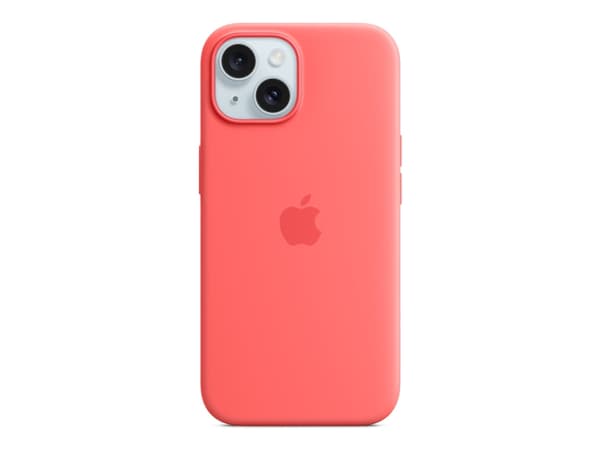 Apple - Baksidedeksel for mobiltelefon - MagSafe-samsvar - silikon - guava - for iPhone 15