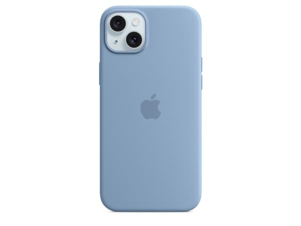 Apple - Baksidedeksel for mobiltelefon - MagSafe-samsvar - silikon - vinterblå - for iPhone 15 Plus