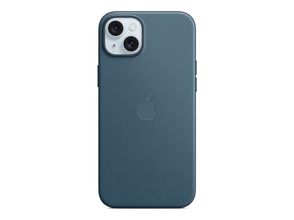 Apple - Baksidesskydd för mobiltelefon - MagSafe-kompatibilitet - mikrotwill - havsblå - för iPhone 15 Plus