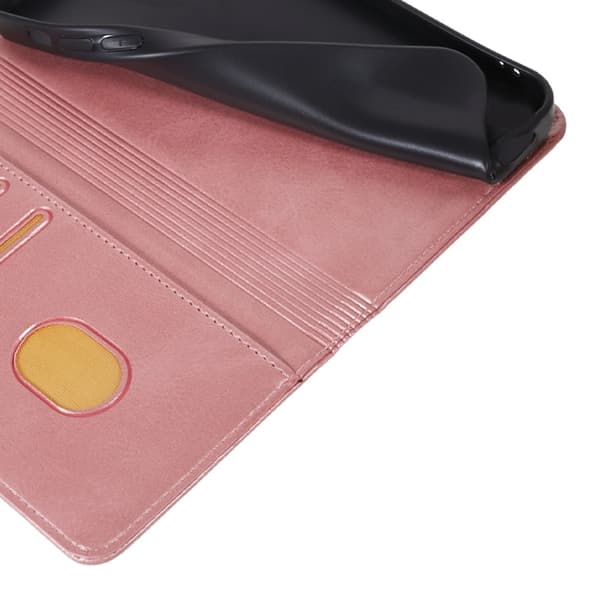 Lommebok-stativ Telefondeksel til iPhone 15 - Rose Gull
