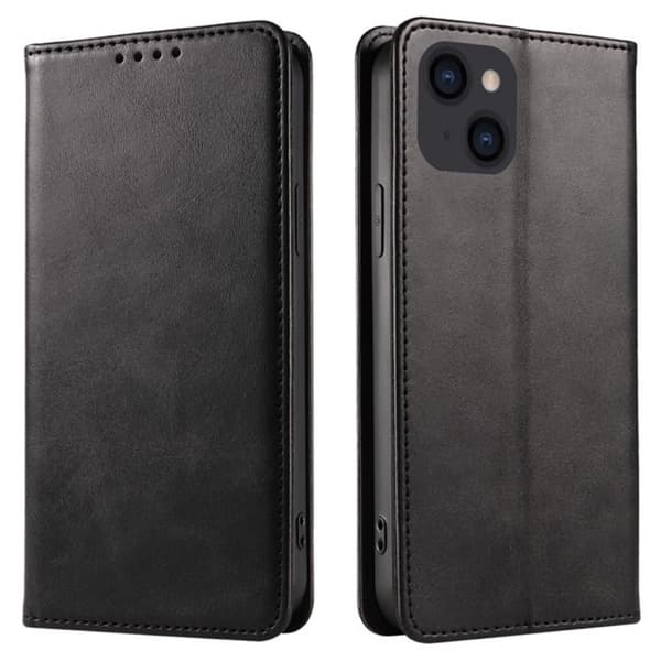 Wallet Stand Telefontaske til iPhone 15 Plus Cell Cover - Sort