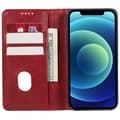 Miniatyrbillede 3 af 7: Wallet Stand Telefontaske til iPhone 15 Pro Cell Cell Cover - Rød