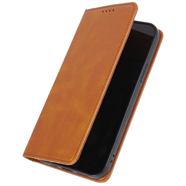 Wallet Stand Telefontaske til iPhone 15 Pro Cell Cell Cover - Brun