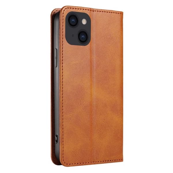 Wallet Stand Telefontaske til iPhone 15 Pro Cell Cell Cover - Brun