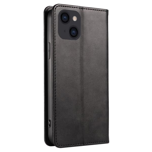 Plånboksställ Telefon Fodral Skal för iPhone 15 Pro Max - Svart