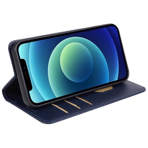 Wallet Stand Telefontaske til iPhone 15 Pro Max Cell Cell Cover - Blå
