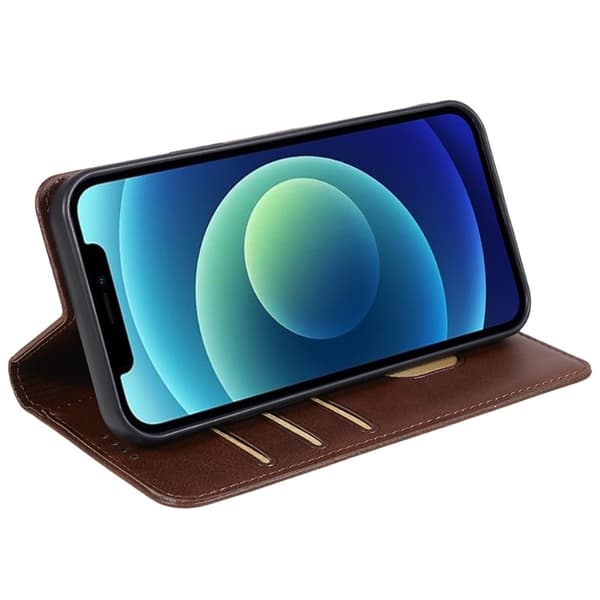 Lommebokstativ Telefondeksel til iPhone 15 Pro Max - Kaffe