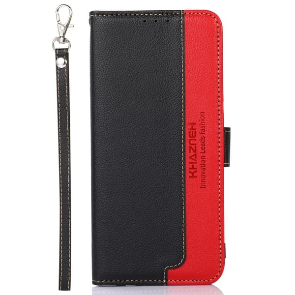 KHAZNEH Telefoncover til iPhone 15 Pro - Sort/Rød