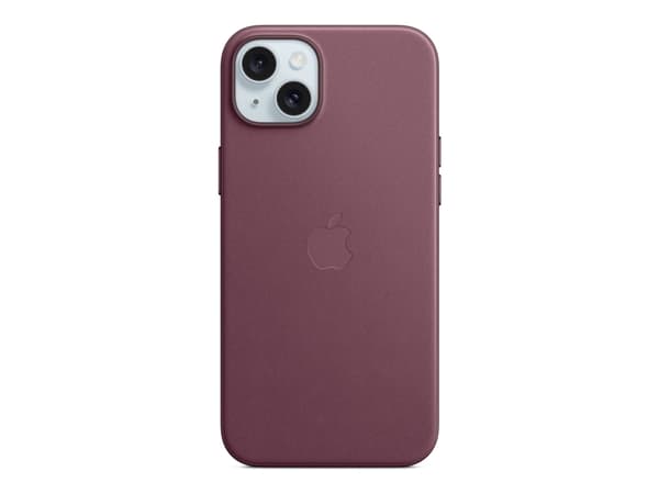 Apple - Baksidedeksel for mobiltelefon - MagSafe-samsvar - mikrotvill, FineWoven - morbær - for iPhone 15 Plus