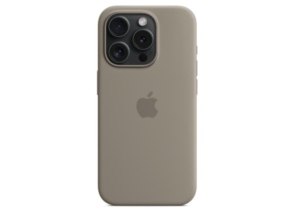 Apple - Baksidedeksel for mobiltelefon - MagSafe-samsvar - silikon - leire - for iPhone 15 Pro