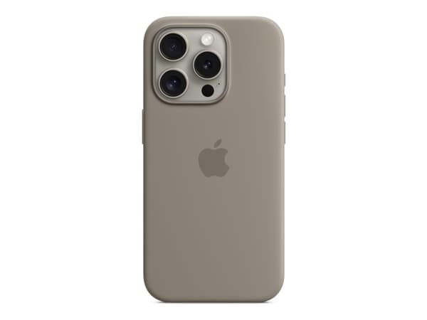 Apple - Baksidedeksel for mobiltelefon - MagSafe-samsvar - silikon - leire - for iPhone 15 Pro